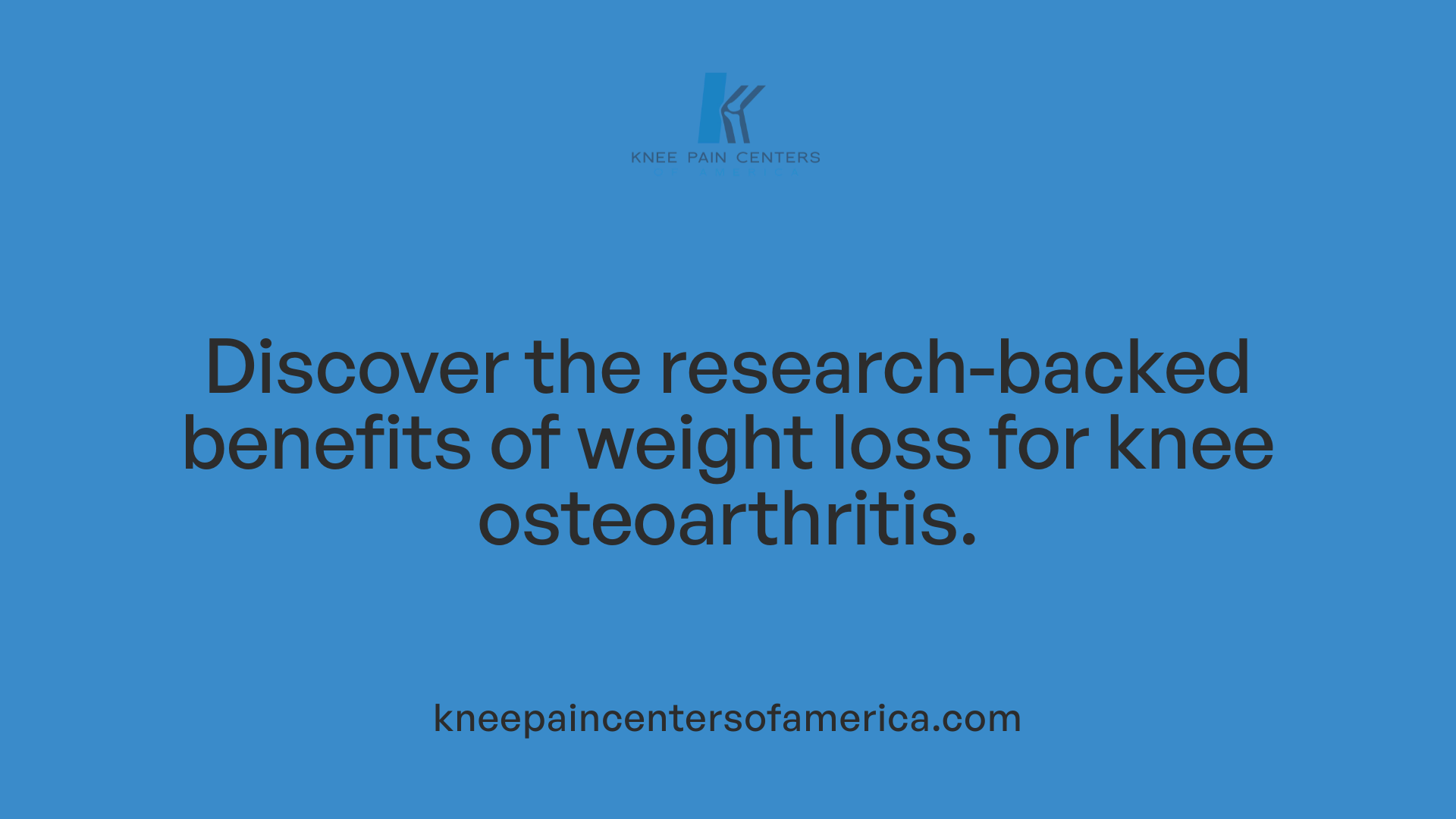 Discover the research-backed benefits of weight loss for knee osteoarthritis.