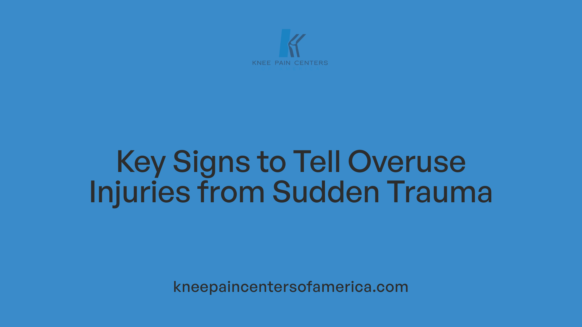 Key Signs to Tell Overuse Injuries from Sudden Trauma