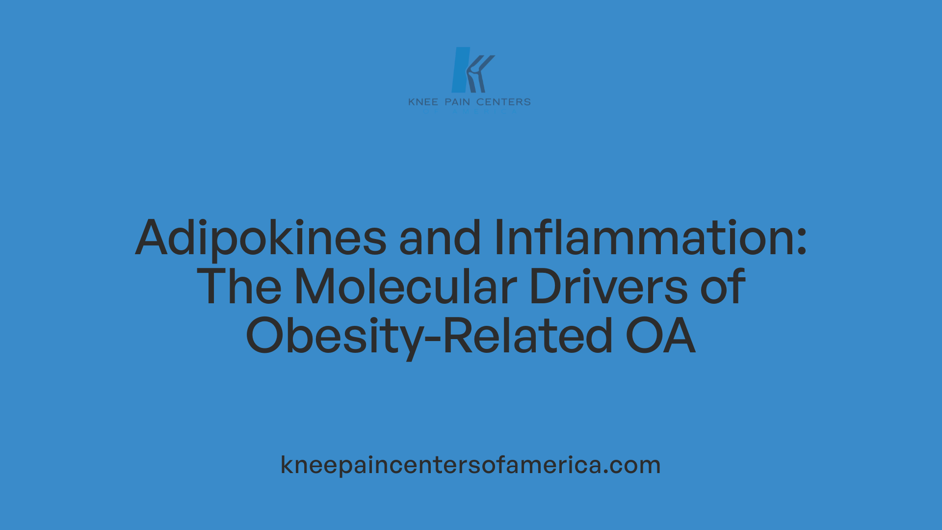 Adipokines and Inflammation: The Molecular Drivers of Obesity-Related OA